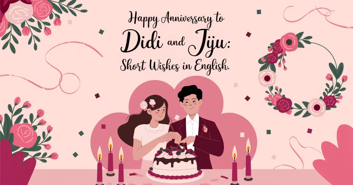 Happy Anniversary to Didi and Jiju: Short Wishes in English